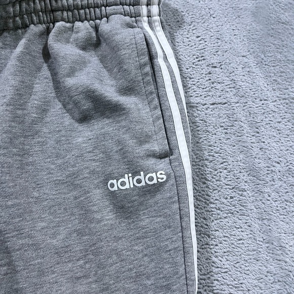 Adidas Climalite Sweatpants Mens XL Gray‎ Running White Stripes Y2K Tapered - Picture 8 of 13